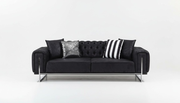 Wohnzimmer Set 2x Dreisitzer Sofa Chesterfield Couch Design Sessel Luxus Möbel