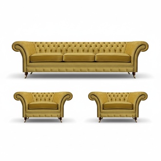 Wohnzimmer Sofa Set 3tlg 2x Sessel Polstermöbel Dreisitzer Couch Neu Design