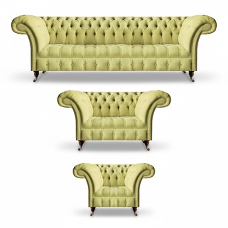 Wohnzimmer Sofa Set 3tlg Luxus Sitzmöbel Chesterfield Sofagarnitur Neu