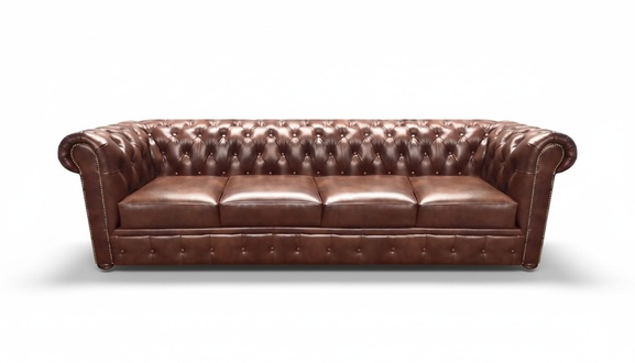 Wohnzimmer Sofa Viersitzer Couch Polstermöbel Ledersofa Chesterfield
