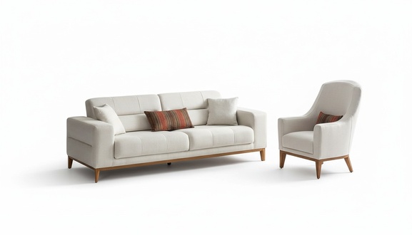 Wohnzimmer Sofagarnitur Dreisitzer Sessel Luxus Couch Set 3 1 Sitzer Weiß