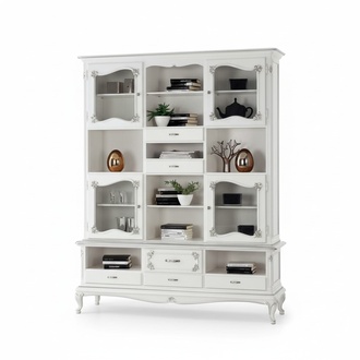 Wohnzimmer Vitrine Schrank Bücher Regal Anrichte Klassische Möbel Regale Holz; Neu