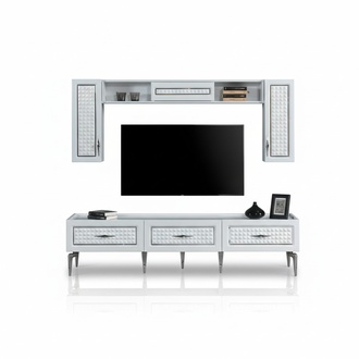 Wohnzimmer Wohnwand Hochglanz Wohnwände Schrank Moderne Möbel 3tlg