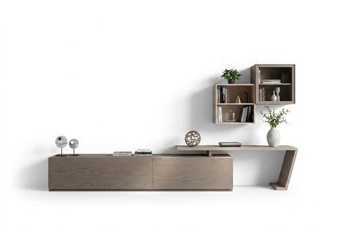 Wohnzimmer Wohnwand Modern Anbauwand Schrankwand braun 360cm Wohnwände