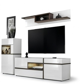 Wohnzimmer Wohnwand TV-Ständer Regal Luxus Design Set Modern Möbel Neu