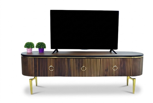 Wohnzimmerschrank TV Lowboard Ovaler Sideboard Modern Zeitlos