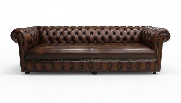 XXL 4 Sitzer Polster Couch Antik Stil Leder Textil Stoff Sofa Big Sofas Couchen