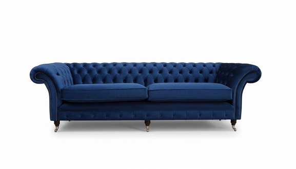 XXL Big Sofa 4 Sitzer Couch Chesterfield Polster Sitz Garnitur Leder Textil