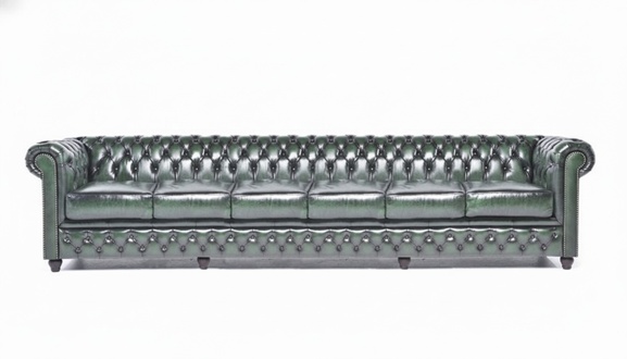 XXL Big Sofa Club Lounge Disko Möbel 6 Sitzer Grüne Sofas Couchen