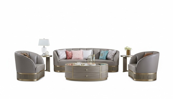 XXL Big Sofa Couch Polster Garnitur 4+1 Sitzer KlassischTextil Sofas Couchen