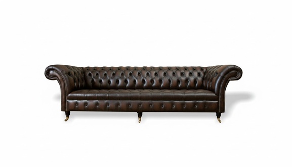xxl Big Sofa Couch Chesterfield 265cm Polster Sofas 4 Sitzer Leder Textil