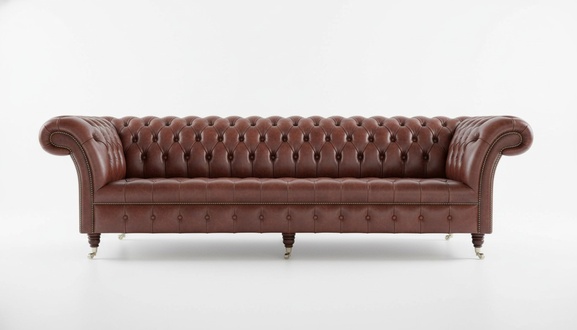 XXL Chesterfield Polster Sofas Design Luxus Couch Sofa 4 Sitzer Leder