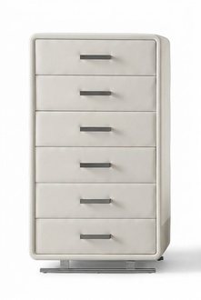 XXL Leder Hochschrank Sideboard Kommode 6 Schubladen Schränke Schrank Kommoden