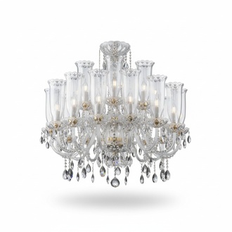 XXL Leuchte 24x Lampen Kronleuchter Palast Villa Leuchten Lampe Kristall