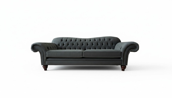 xxl Sofa 4 Sitzer Couch Chesterfield Polster Sitz Garnitur Leder Textil Grau