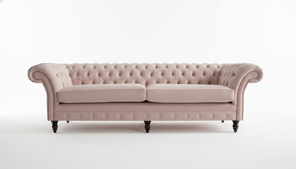XXL Sofa 4 Sitzer Couch Chesterfield Polster Sitz Garnitur Leder Textil Pinke