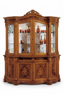 xxl Vitrinen Vitrine Echtholz Vitrine Sideboard italienische Möbelschränke neu