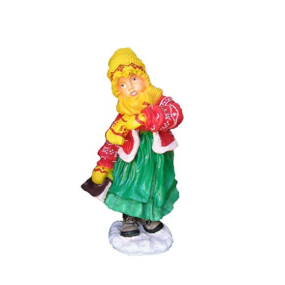 Mädchen Schnee Winter Figur Statue Deko Figuren Dekoration Garten