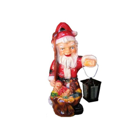 Weihnachtsmann Figur Statue Aussenleuchte Dekoration Nikolaus Skulptur