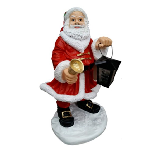 Weihnachtsmann Figur Statue Aussenleuchte Dekoration Nikolaus Skulptur