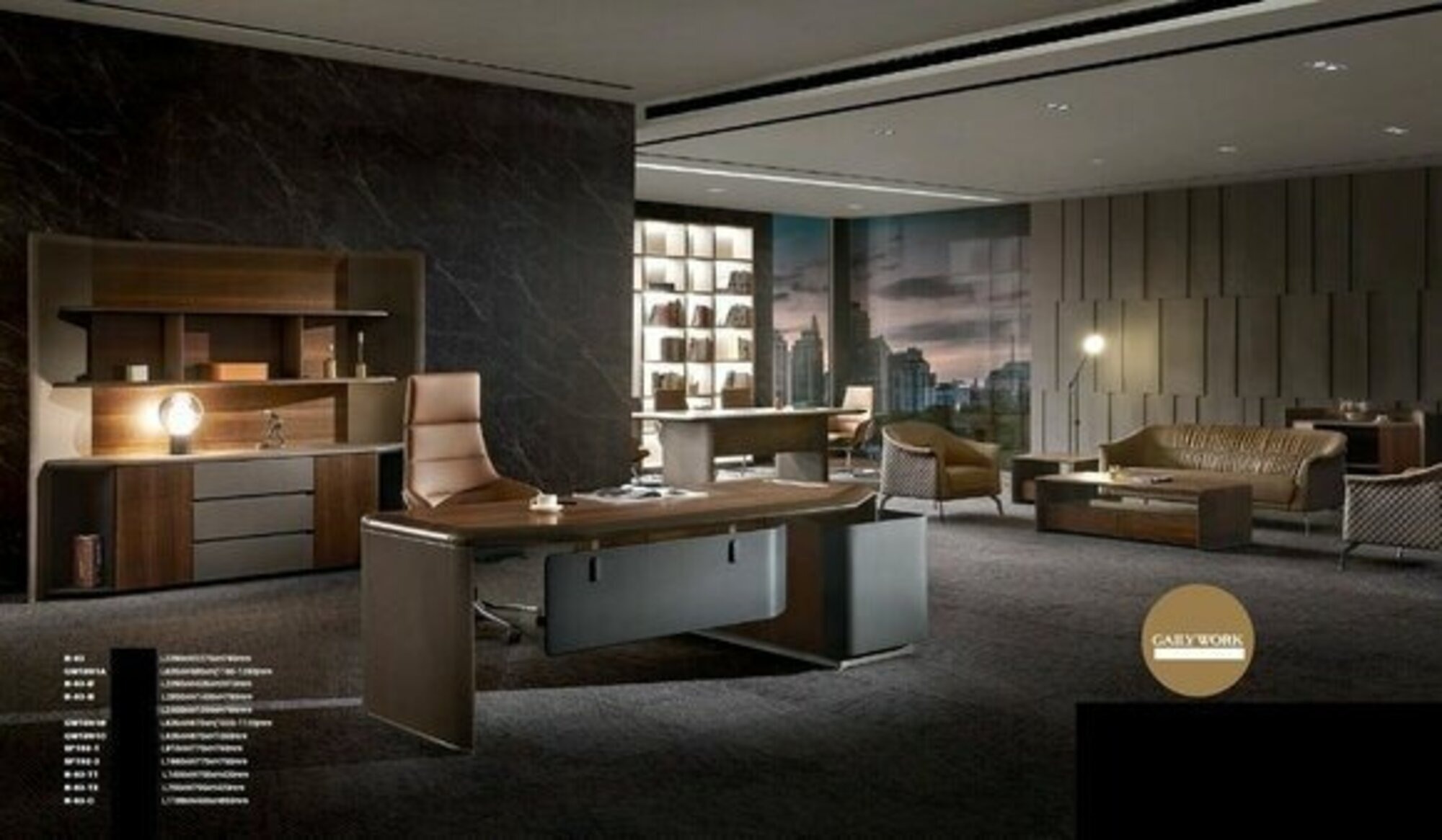 Büro Arbeit Zimmer Set Sessel Tisch Komplett Möbel 3tlg Einrichtung Schreibtisch
