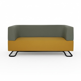 Zweifarbiger 2-Sitzer Hochwertiges Polster Designer Wonhnzimmer Couch