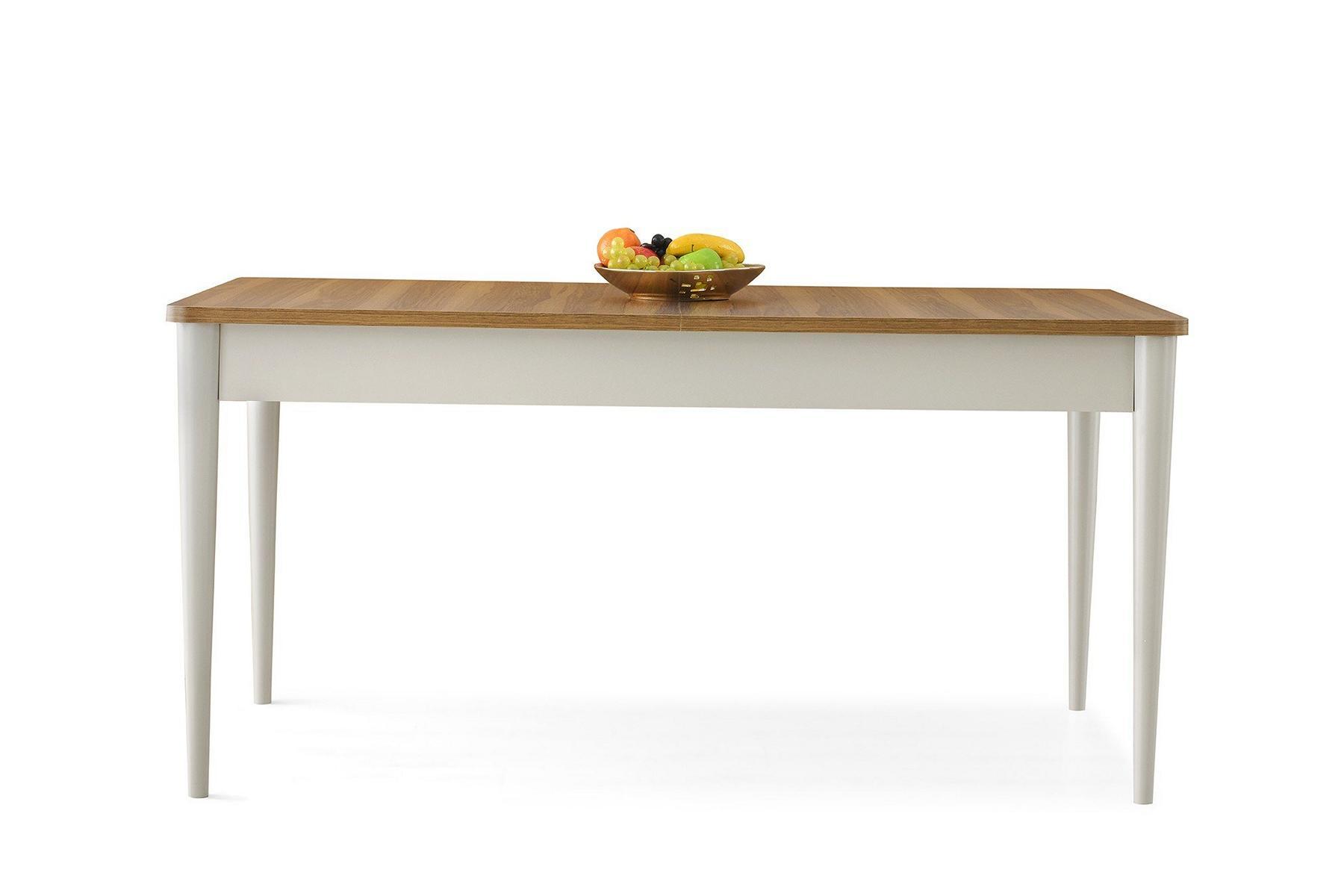 Esstisch Tisch Holztisch Essecke Beige Esszimmer Holz Ausziehbar
