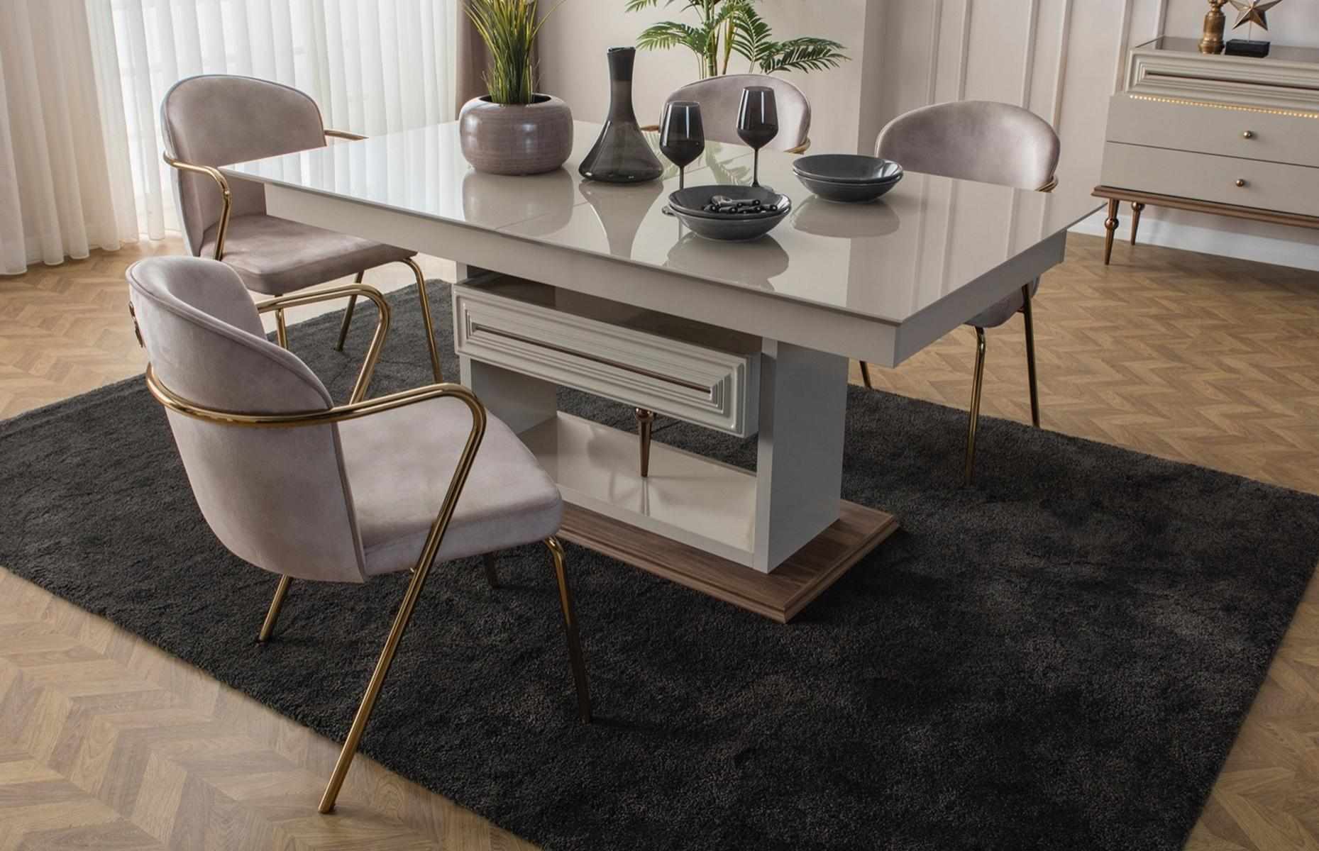 Esszimmertisch Esstisch Tische Modern Esszimmer Designer Neu Beige