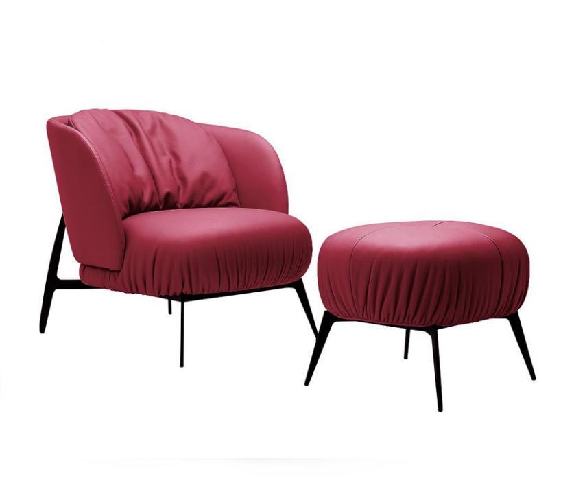 Sessel Hocker Wohnzimmer Design Modern Set Garnitur Polster Relax 2tlg.