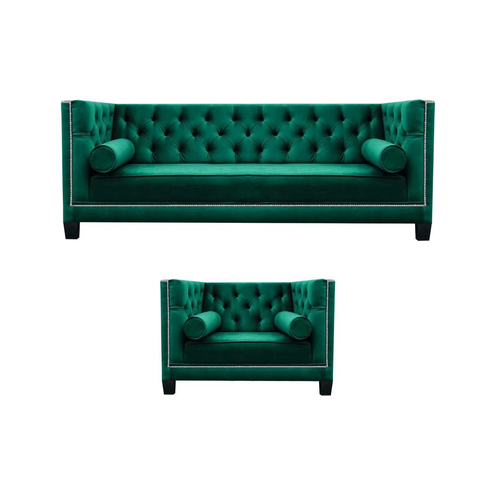 Design Sofa Couch Dreisitze Wohnzimmer Sitz Sessel Modern Garnitur 3+1 Set