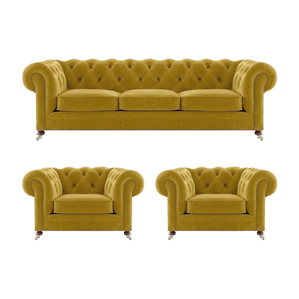 Wohnzimmer Set Designer Garnituren Sofa Polstermöbel Luxus 2x Sessel