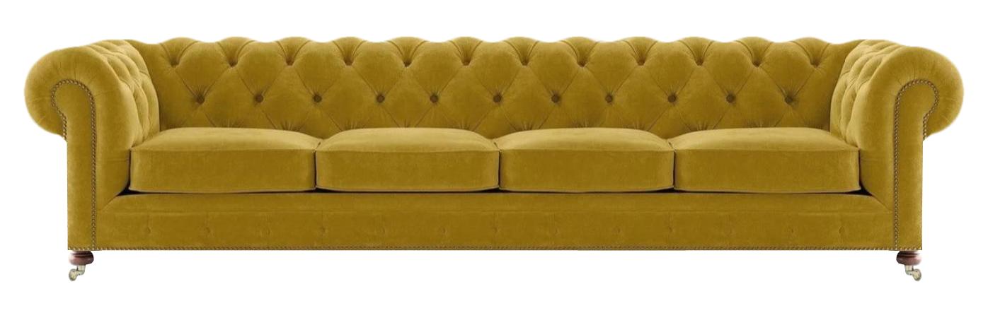 Wohnzimmer Luxus Viersitzer Sofa Couch Modern Chesterfield Textil Möbel