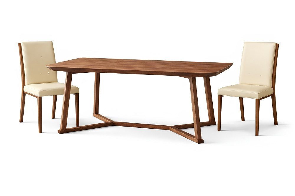 Essgruppe Konferenztisch-Set: Tisch mit 3 Stühlen aus Holz für Büro Sofort