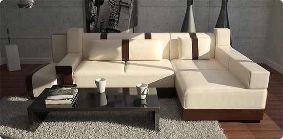 Ledersofa Wohnlandschaft XXL Ledergarnitur Ecksofa Atlas