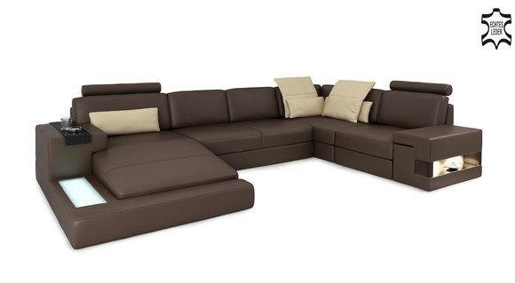 Ecksofa Couch Polster Wohnlandschaft Eck Garnitur Ecke Leder Textil