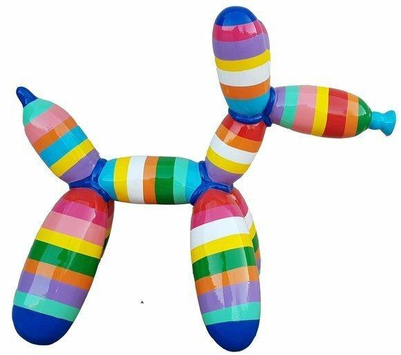 Abstrakte Ballon Hund Deko Figur Statue Skulptur 57cm Figuren Statuen