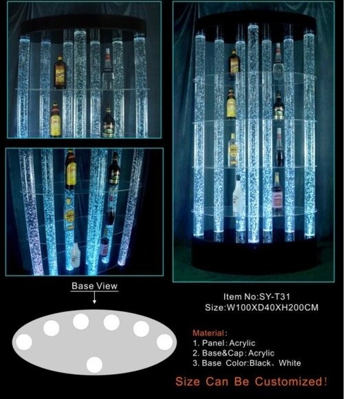 Säule Led Wasser Wand Bar Regal Wassersäulen Theke Designer Beleuchtet Regale