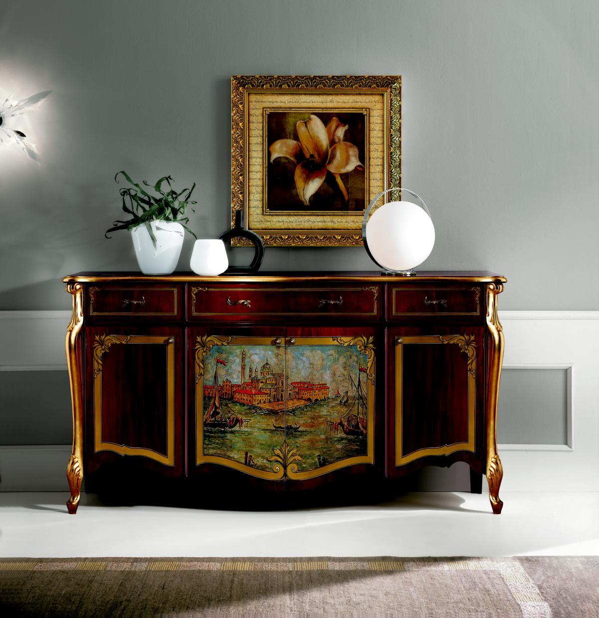 Design Möbel Luxus Barock Buffet Kommode Anrichte xxl Design Italienische Kommoden Neu