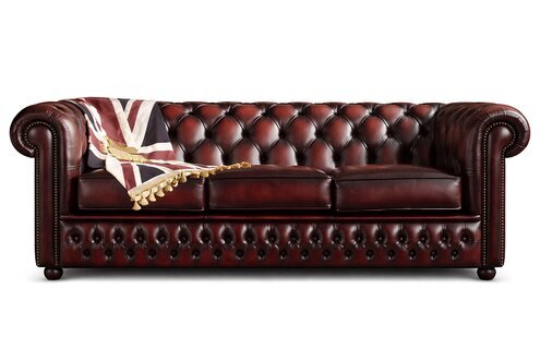 Chesterfield Kunstleder Sofa 3-Sitzer Leder Sofa Couch Garnitur Dreisitzer Sofort