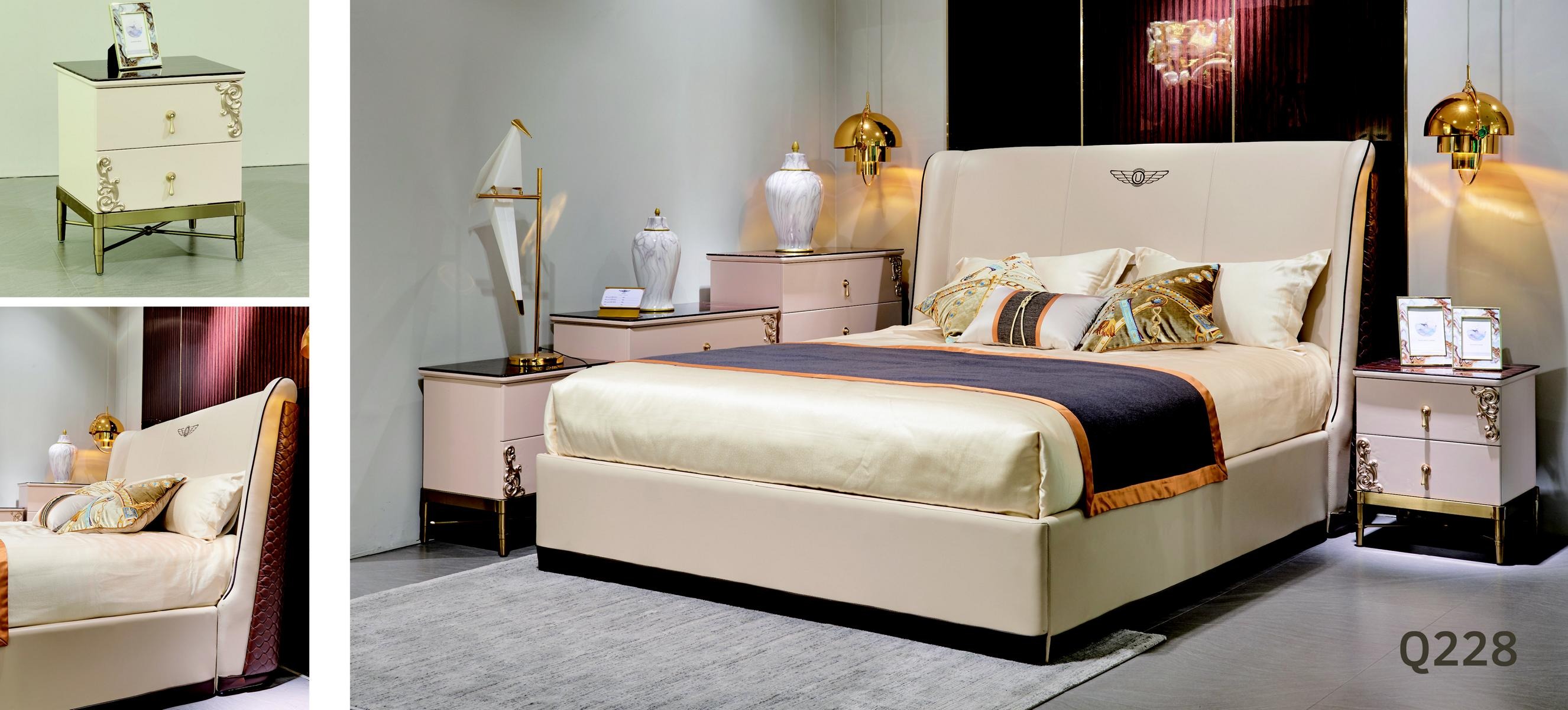 Neu Betten Polsterbett Doppelbett Designer Bett Ehebett Schlafzimmer Lederbett