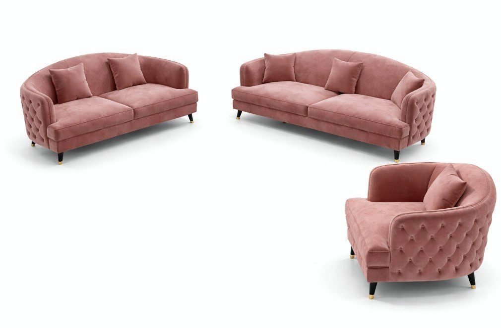 Wohnzimmer Sofaset 3+2+1 Sitzer Tisch Sideboard Garnitur Sofort
