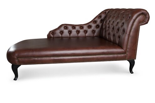 Chaise Lounge Liege Chesterfield Polster Liegen Leder Relax 100% Leder Sofort