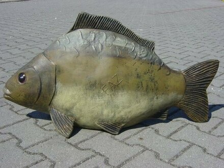 Design Fisch Figur Statue Skulptur Figuren Skulpturen Dekoration Deko Karpfen