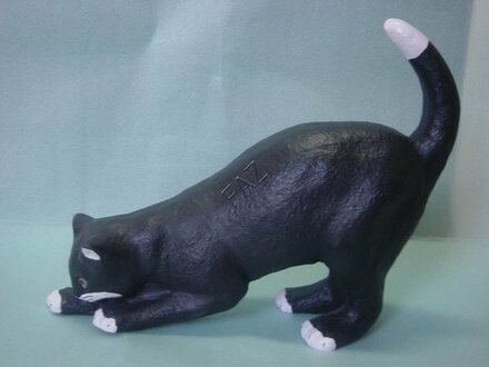 Design Katze Figur Garten Statue Skulptur Figuren Skulpturen Dekoration