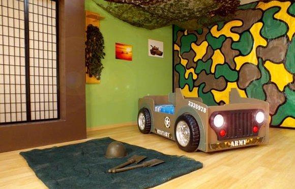 Kinderbett mit Matratze Jugendbett Auto Bett Scheinwerfer Betten JEEP