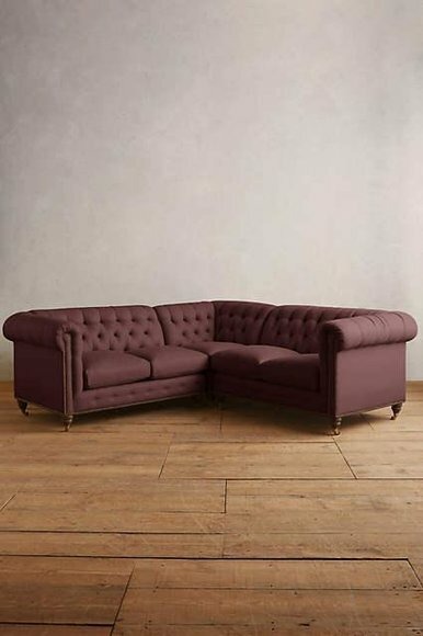 Chesterfield Ecksofa Sofa Couch Garnitur Sitz Textil 2-E-2 Polster Ecke Samt