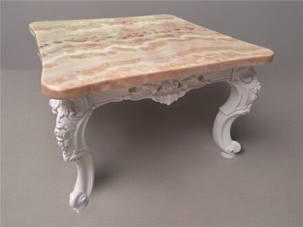 Klassischer Barock-Beistelltisch aus Holz – Rustikaler Couchtisch fürs Wohnzimmer Sofort