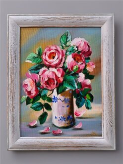 Zeitgenössisches abstraktes Ölgemälde auf Leinwand – handgefertigtes Unikat Sofort