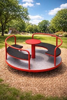 Spielplatz Geräte Kinderkarussell Drehplatte Karussell Ringelreiten Made in EU