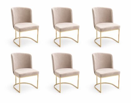 Esszimmer Rosa 6x Stühle Holz Luxus Sessel Wohnzimmer Möbel 6tlg. Sofort